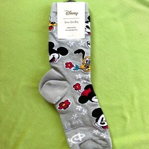 VERA BRADLEY DISNEY CREW SOCKS:NWT MICKEYDILLY PAISLEY